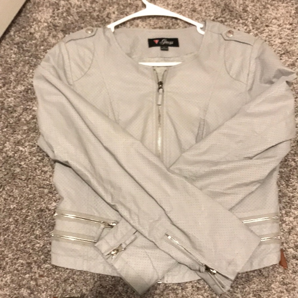 Light gray Guess leather jacket - Picture 7 of 7